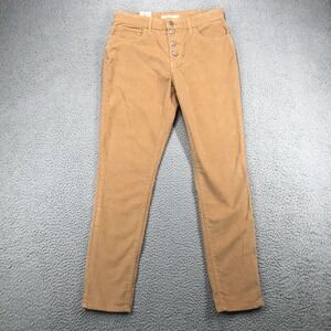 LEVIS Pants Size 6 Short 721 High Rise Skinny Corduroy Tan Button Fly NEW